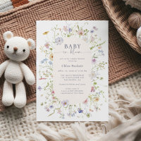 Baby in Bloom Pastel Wildflower Baby Shower
