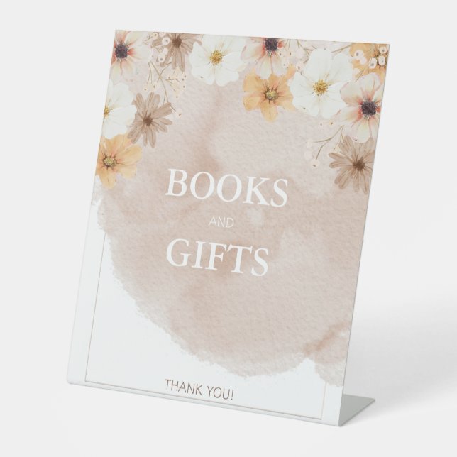 Baby in Bloom Pedestal Gift Sign (Front)