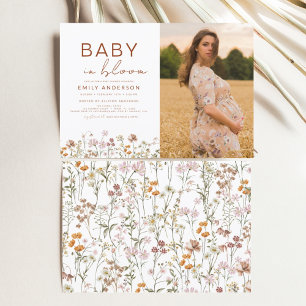 Baby in Bloom Photo Baby Shower Garden Invitation