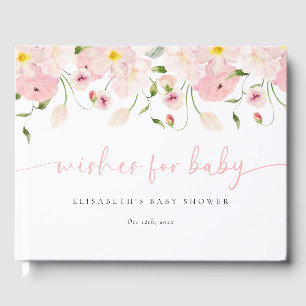 Baby in Bloom Pink Baby Shower Guest Book