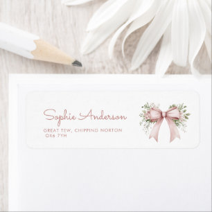 Baby In Bloom Pink Bow Baby Shower Address