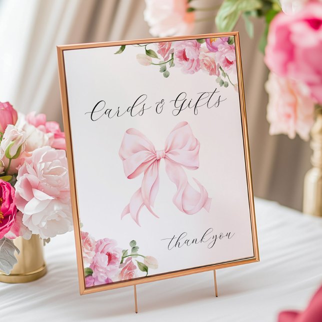 Baby in Bloom Pink Bow Cards & Gifts Poster (Creator Uploaded)