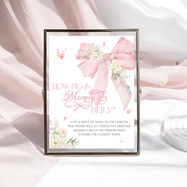 Baby in Bloom Pink Bow How Big is Mummy's Belly Poster (Creator Uploaded)