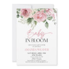 Baby In Bloom Pink Floral Flower Baby Shower
