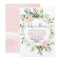 Baby in bloom pink gold greenery girl baby shower