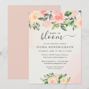 Baby in Bloom Pink & Peach Floral Baby Shower