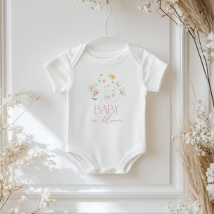 Baby in Bloom Pink Wildflowers floral Bodysuit