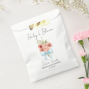 Baby In Bloom Ribbon l Zinnia Seeds Baby Shower Favour Bags