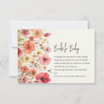 Baby in Bloom shower Books enclosure card