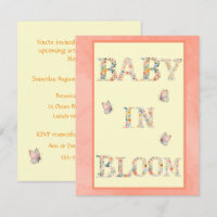 Baby in Bloom Shower Digital Download Invitation