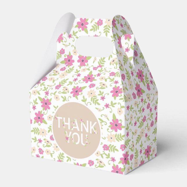 Baby in Bloom Shower Favour Box (Front Side)