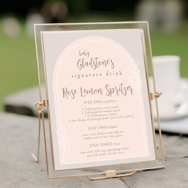 Baby In Bloom Shower Signature Drink Sign (Creator Uploaded)