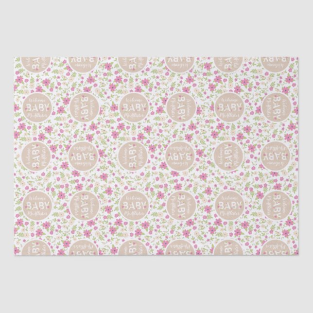Baby in Bloom Shower Tissue Paper (Front)