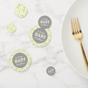 Baby in Bloom Shower Vintage Flower Gender Neutral Confetti