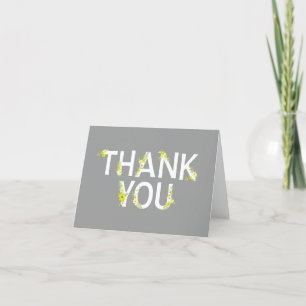 Baby in Bloom Shower Vintage Flower Gender Neutral Thank You Card