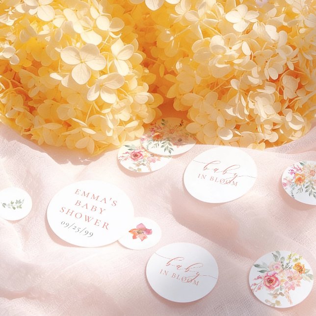 Baby In Bloom Spring Flowers Girl Baby Shower Confetti (Creator Uploaded)