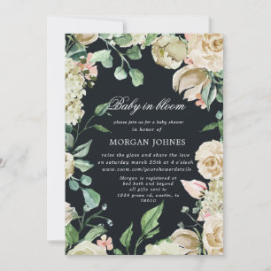 baby in bloom spring garden Shower Invitation