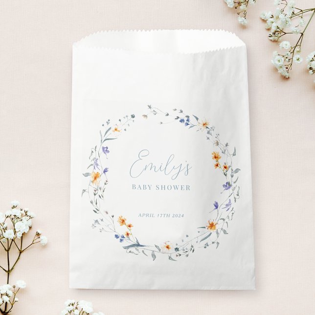 Baby in Bloom Spring Summer Floral Baby Shower Favour Bags (Creator Uploaded)