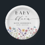 Baby in Bloom Spring Summer Floral Baby Shower Paper Plate<br><div class="desc">Baby in Bloom! Celebrate the mum-to-be with this elegant watercolor wildflower spring summer floral garden bloom themed baby shower paper plate for your party supplies.</div>
