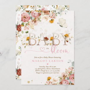 Baby In Bloom Spring Wildflower Baby Shower Invitation