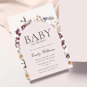 Baby in Bloom Spring Wildflower Baby Shower Invitation
