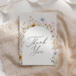 Baby in Bloom Spring Wildflower Baby Shower Thank You Card<br><div class="desc">Say thank you to friends and family for attending your baby shower or for their gift with this elegant spring wildflower baby shower thank you card,  featuring watercolor wildflowers in muted pastel tones.</div>