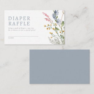 Baby in Bloom Spring Wildflower Diaper Raffle Enclosure Card