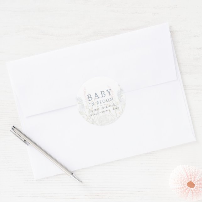 Baby in Bloom Spring Wildflower Floral Stickers (Envelope)