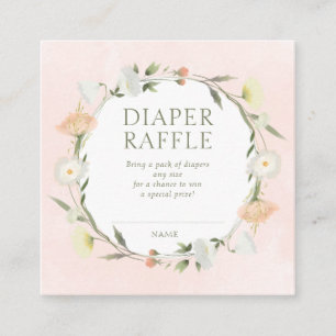 Baby in Bloom Sprinkle Diaper Raffle Enclosure Card