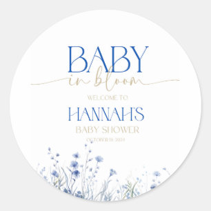 Baby in Bloom stickers for baby shower