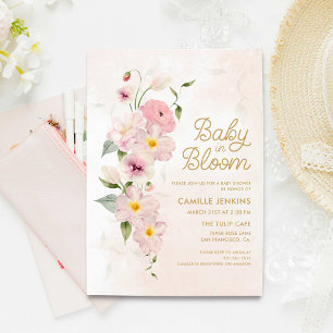 Baby in Bloom Summer Floral Baby Shower Invitation