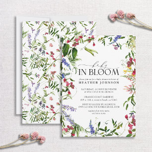 Baby in Bloom Summer Wildflower Baby Shower Invitation