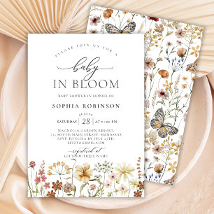 Baby in Bloom Terracotta Wildflower Baby Shower Invitation