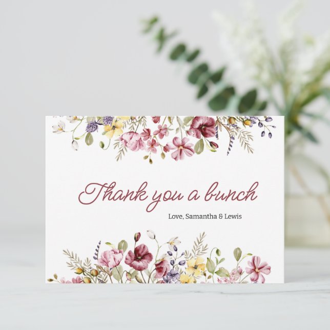 Baby in Bloom Thank You Card (Standing Front)