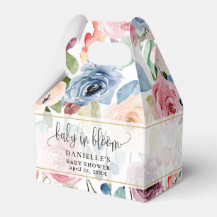 Baby in Bloom Watercolor Flowers Baby Shower Favour Box