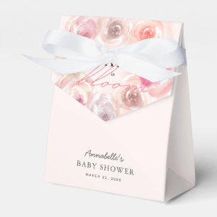 Baby in Bloom Watercolor Rose Baby Shower Favour Box