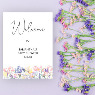 Baby in bloom Welcome to baby shower Poster