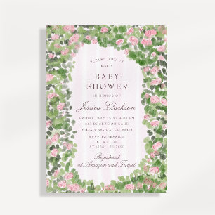 Baby in Bloom Whimsical Garden Baby Shower Invitation