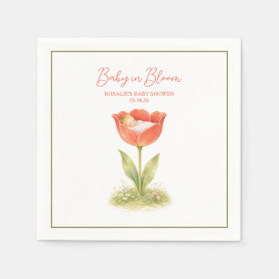 Baby in Bloom Whimsical Garden Boho Baby Shower Napkin