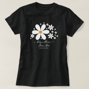 Baby in Bloom White Daisy Baby Shower  T-Shirt