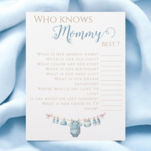 Baby In Bloom Who Knows Mummy best  Baby Shower Flyer