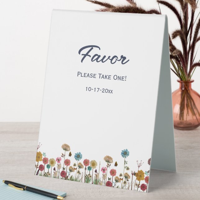 Baby in bloom wild flower baby shower FAVOR (In SItu (Table))