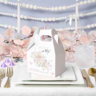 Baby in Bloom Wild Flower Butterfly Baby Shower Favour Box