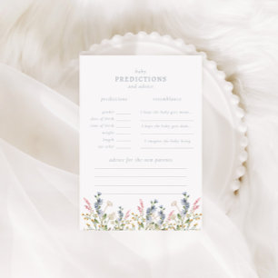 Baby in Bloom Wildflower Baby Predictions Game Card