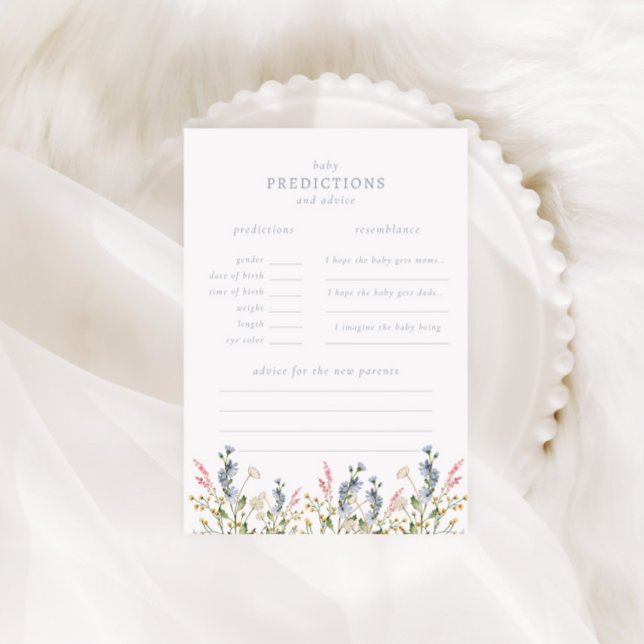 Baby in Bloom Wildflower Baby Predictions Game Card (Creator Uploaded)