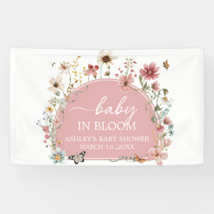 Baby in Bloom Wildflower Baby Shower Banner