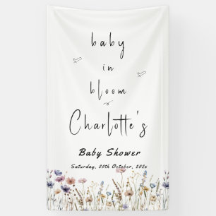 Baby In Bloom Wildflower Baby Shower Banner