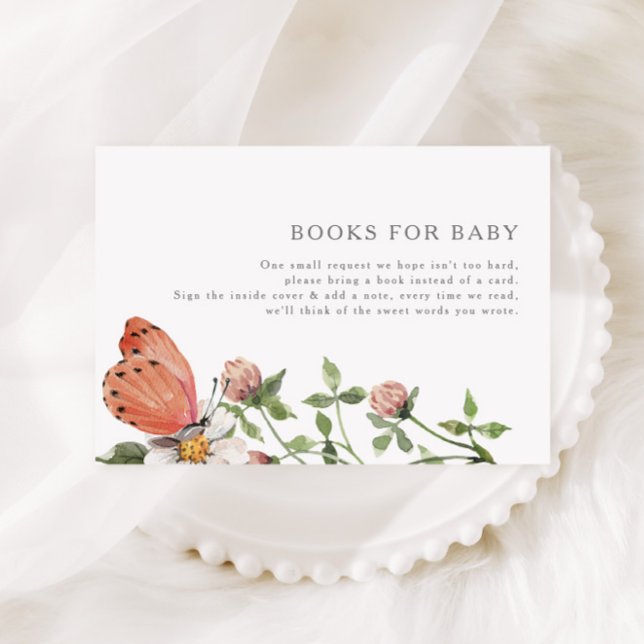 Baby in Bloom Wildflower Baby Shower Book Request Enclosure Card (Creator Uploaded)
