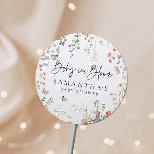 Baby in Bloom Wildflower Baby Shower Classic Round Sticker
