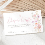 Baby In Bloom Wildflower Baby Shower Diaper Raffle Enclosure Card<br><div class="desc">Baby in Bloom Diaper Raffle Enclosure Card |  A pretty wildflower theme for your floral baby shower! Featuring pink and purple wildflower floral design with a modern script font. Matching items available.</div>